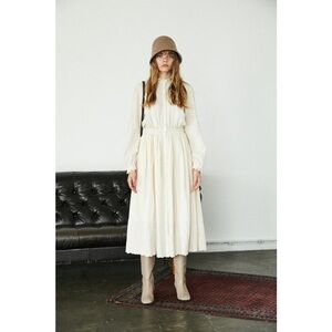 Moussy Embroidered Midi Dress